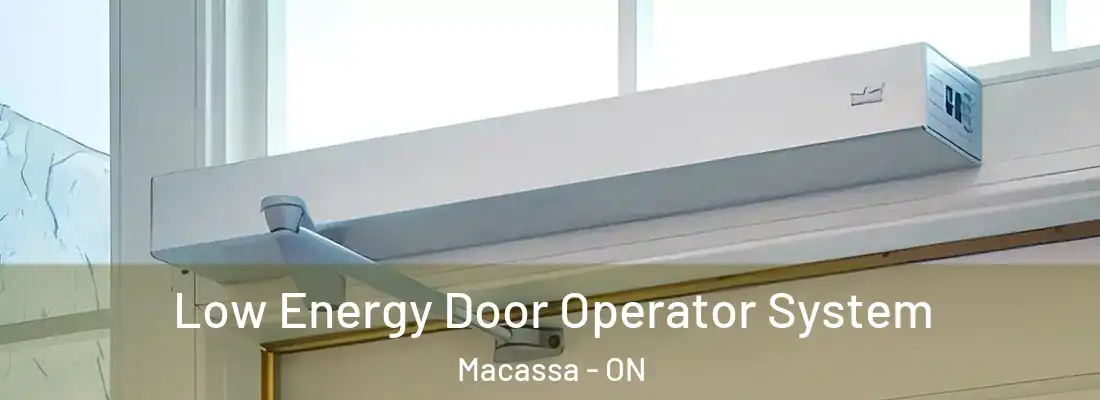  Low Energy Door Operator System Macassa - ON