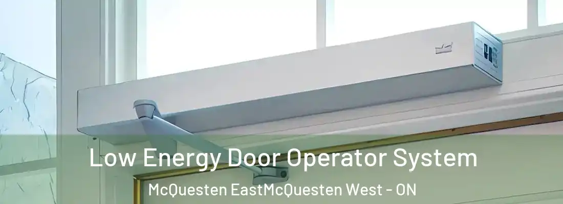  Low Energy Door Operator System McQuesten EastMcQuesten West - ON