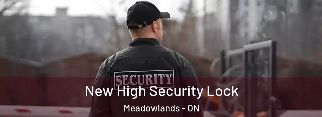  New High Security Lock Meadowlands - ON