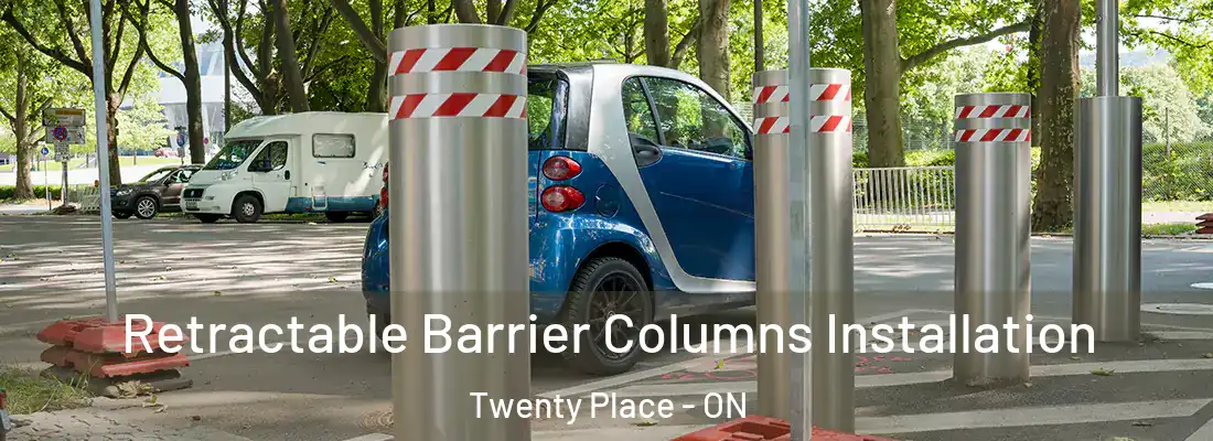  Retractable Barrier Columns Installation Twenty Place - ON